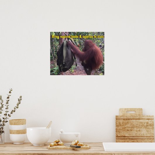 Rucksack für niedliche Klassenlehrer Poster (Küche)