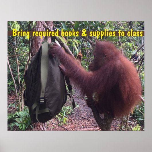 Rucksack für niedliche Klassenlehrer Poster (Vorne)