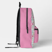 Rucksack für niedliche monogramm rosa Blumenmädche (Links)