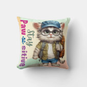 Rucksack für pawsitive Katzen bleibe Kissen (Vorderseite)