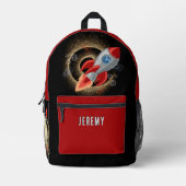 Rucksack für personalisierte Rot- und Schwarz-Rake (Vorderseite)