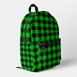 Rucksack für Schwarzweiß und Grüne Karo