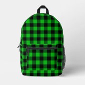 Rucksack für Schwarzweiß und Grüne Karo (Vorderseite)