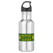 Rucksack-Gletscher Edelstahlflasche (Vorderseite)