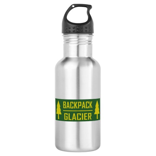 Rucksack-Gletscher Edelstahlflasche (Vorderseite)