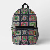 Rucksack - Granny Square Häkelnmuster (Vorderseite)