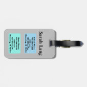 Rucksack-ID-Tag Kinder-Schulname-Etikett Gepäckanhänger (Rückseite horizontal)