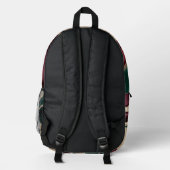 Rucksack im stilvollen abstrakten Grafikdesign (Rückseite)