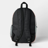Rucksack im stilvollen abstrakten Grafikdesign (Rückseite)