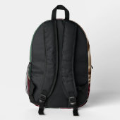Rucksack im stilvollen abstrakten Grafikdesign (Rückseite)
