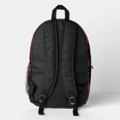 Rucksack in stilvollem abstraktem Grafikdesign (Rückseite)