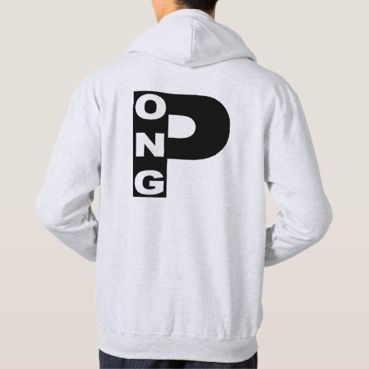 Rucksack-Kapuzenpullover Design Ping PONG Hoodie (Rückseite)