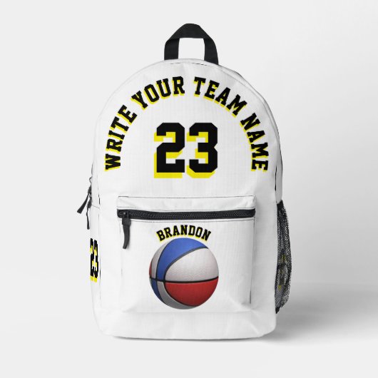 Rucksack Kinder Basketball Sport Schule in Farbe (Vorderseite)