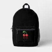 Rucksack Kirsche, dunkelschwarzes rotes Pixel (Vorderseite)