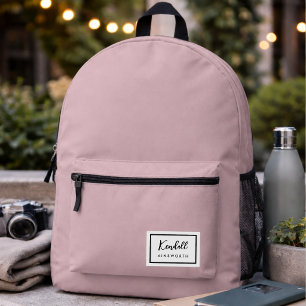 Rucksack Klassischer rosa Name-Patch-Buchbeutel