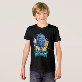Rucksack-Kumpel | Süßes Maskottchen-Design für den Tri-Blend Shirt