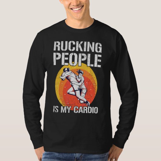 Rucksack-Leute ist mein Cardio Pub für einen Rugby T-Shirt (Vorderseite)