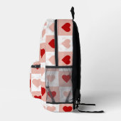 Rucksack-Liebe mit rotem und rosa Herz Bedruckter Rucksack (Rechts)