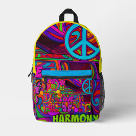 Rucksack, Liebe und Harmonie Bedruckter Rucksack
