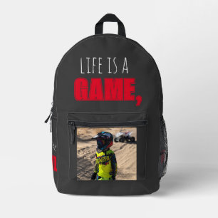 Rucksack "LIFE IST EIN SPIEL, SPIEL ZU GEWINNEN" B