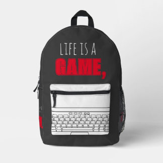 Rucksack "LIFE IST EIN SPIEL, SPIELEN ZU GEWINNEN"