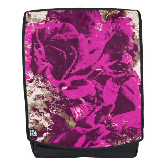 Rucksack Lila Rose Wasserfarbe (Vorderseite)