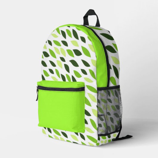 Rucksack mit Blätter-Muster (Rückseitige Ecke Rechts)