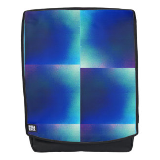 Rucksack mit blau-türkisfarbenem Design