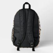 Rucksack mit digitalem Textildruck Leopardenmuster (Rückseite)