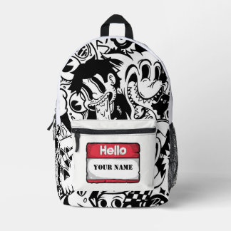 Rucksack mit Doodle-Art-Jungen-Muster für die Schu