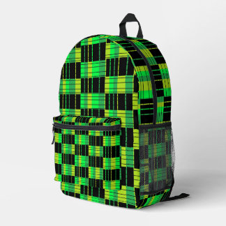 Rucksack mit grün-schwarzem Karomuster