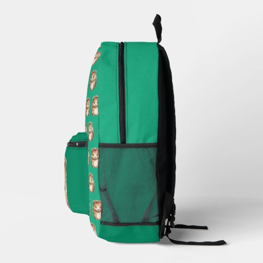 Rucksack mit grünem Igel niedlich (Rechts)
