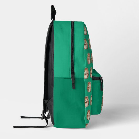 Rucksack mit grünem Igel niedlich (Links)