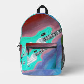 Rucksack mit grüner Gitarre (Vorderseite)