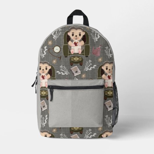 Rucksack mit Holly dem Igel und Kräutertee (Vorderseite)