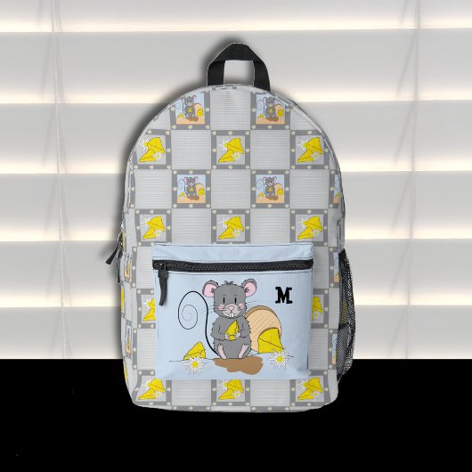 Rucksack mit Monogramm 'Maus isst Käse' 