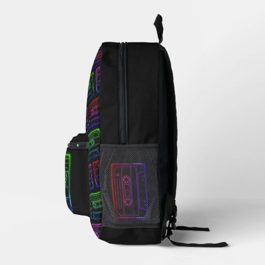 Rucksack mit Neon Multicolor-Kassettenmuster (Rechts)