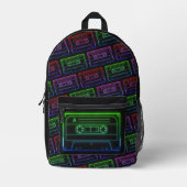 Rucksack mit Neon Multicolor-Kassettenmuster (Vorderseite)