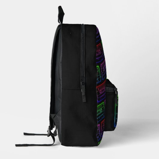 Rucksack mit Neon Multicolor-Kassettenmuster (Links)