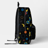 Rucksack mit Raketenschiff und Sonnensystem-Design (Links)