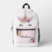 Rucksack mit rosa Blumenmuster (Vorderseite)