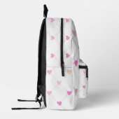 Rucksack mit rosa Herz Muster – süßes Diamantgitte (Links)