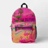 Rucksack mit rosa Palme (Vorderseite)
