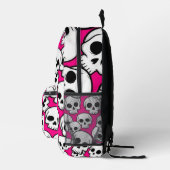 Rucksack mit rosa Totenkopfmuster (Rechts)