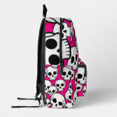 Rucksack mit rosa Totenkopfmuster (Links)