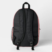 Rucksack mit rosa Wassermelonenscheiben-Muster (Rückseite)