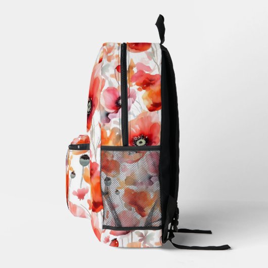 Rucksack mit rotem Mohnfeld (Rechts)
