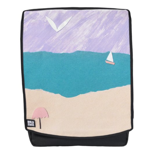 Rucksack mit Strand- und Ocean-Design (Vorderseite)
