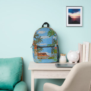 Rucksack mit tropischer Szene