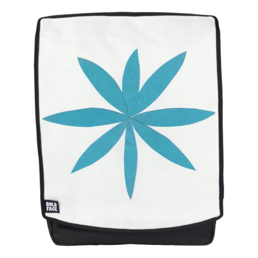Rucksack mit türkisfarbenem Star-Design (Vorderseite)